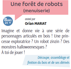 Une forêt de robots (menuiserie)