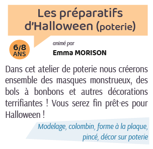 Les préparatifs d’Halloween (poterie)