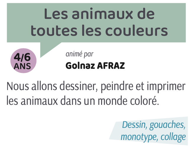 Les animaux de toutes les couleurs